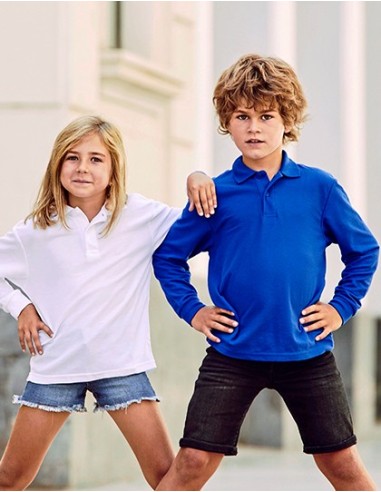 F-63-201-0-Kids Long Sleeve 65/35 Polo